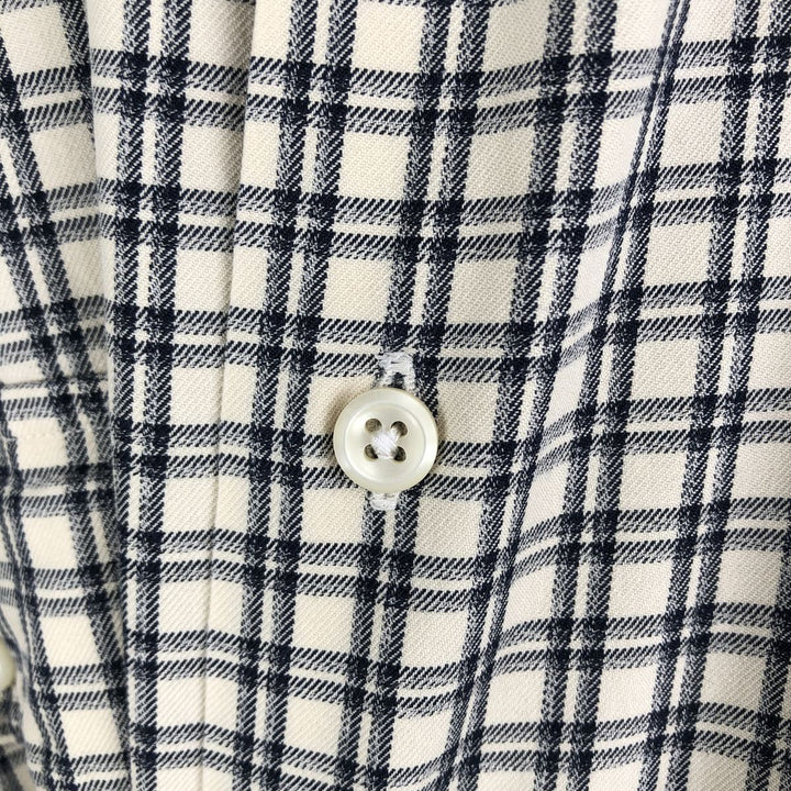 Ralph Lauren POLO by Ralph Lauren BENFORD long-sleeved button-down check shirt, men's size XL cotton black type Vintage Second Hand