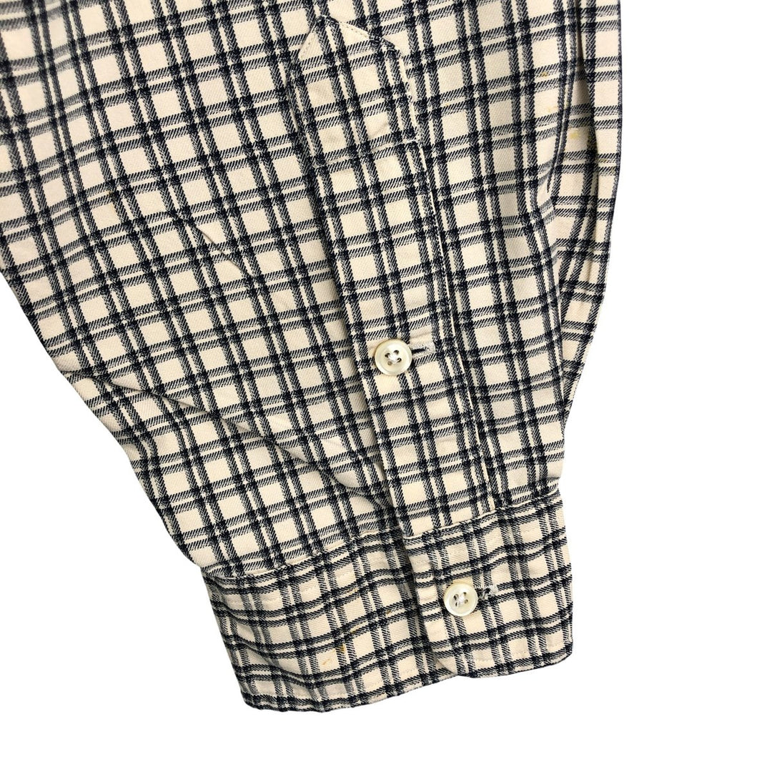 Ralph Lauren POLO by Ralph Lauren BENFORD long-sleeved button-down check shirt, men's size XL cotton black type Vintage Second Hand