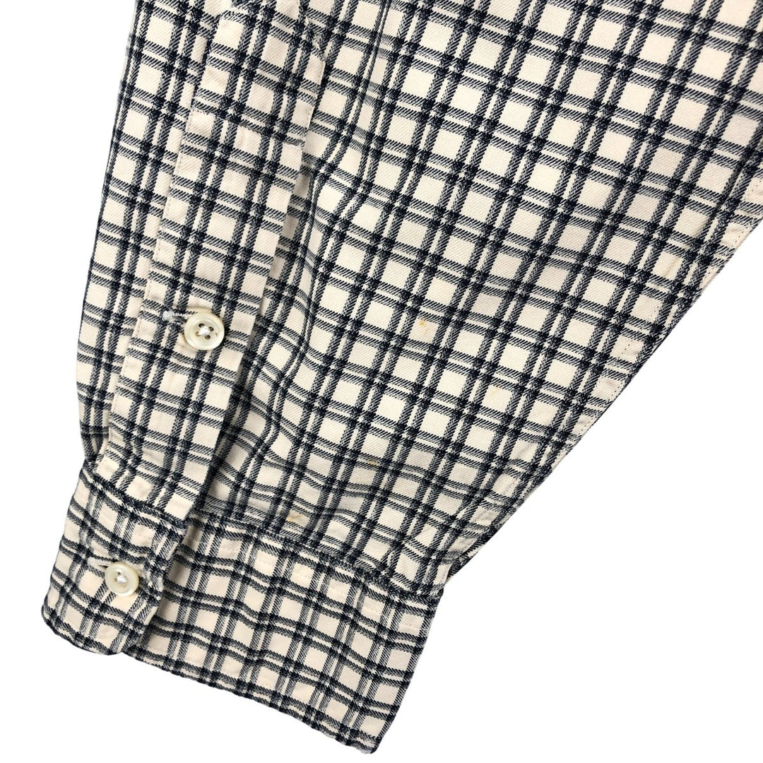 Ralph Lauren POLO by Ralph Lauren BENFORD long-sleeved button-down check shirt, men's size XL cotton black type Vintage Second Hand