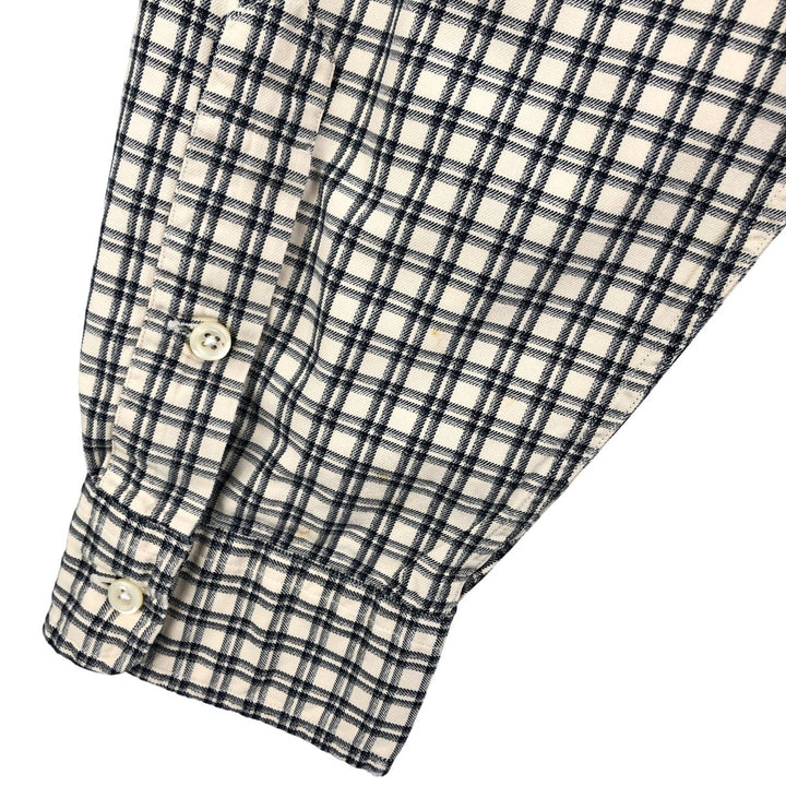 Ralph Lauren POLO by Ralph Lauren BENFORD long-sleeved button-down check shirt, men's size XL cotton black type Vintage Second Hand