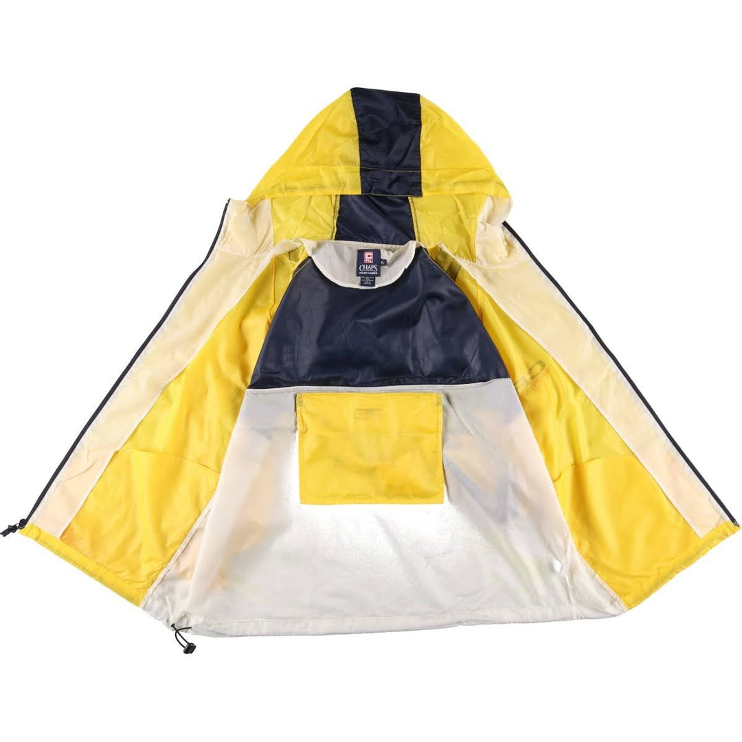 Ralph Lauren Chaps Packable Nylon Parka, Men's XL Nylon yellow type Vintage Second Hand