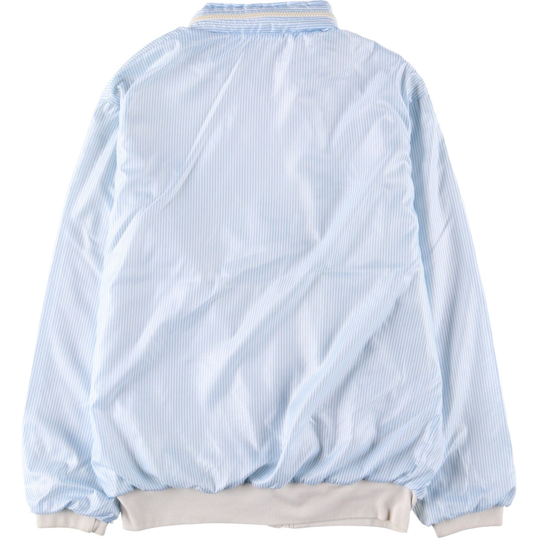 Vintage 1980'S Lacoste CHEMISE French Lacoste Stripe Pattern Windbreaker, Made in France, Size 3, Men's Size Small polyester Blue type light blue Vintage Second Hand