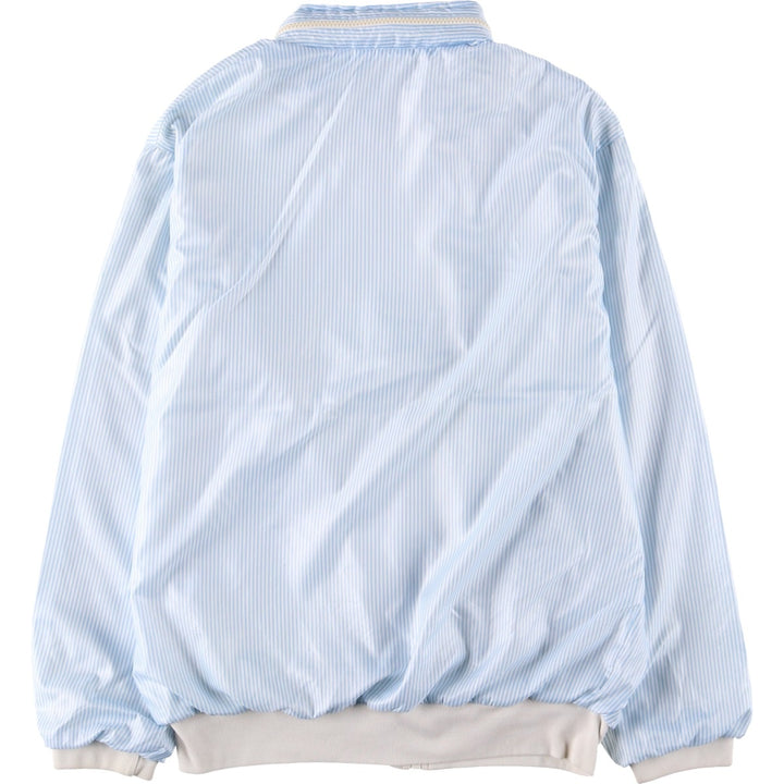 Vintage 1980'S Lacoste CHEMISE French Lacoste Stripe Pattern Windbreaker, Made in France, Size 3, Men's Size Small polyester Blue type light blue Vintage Second Hand