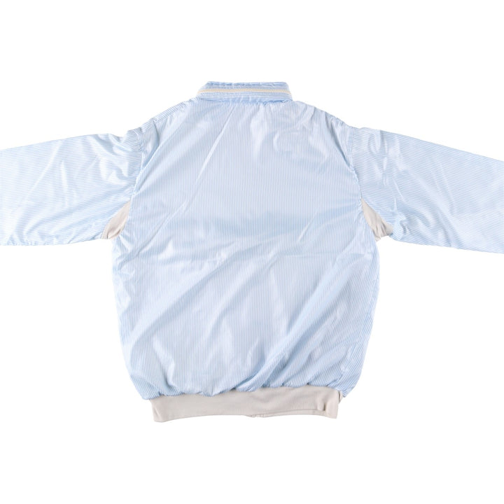 Vintage 1980'S Lacoste CHEMISE French Lacoste Stripe Pattern Windbreaker, Made in France, Size 3, Men's Size Small polyester Blue type light blue Vintage Second Hand