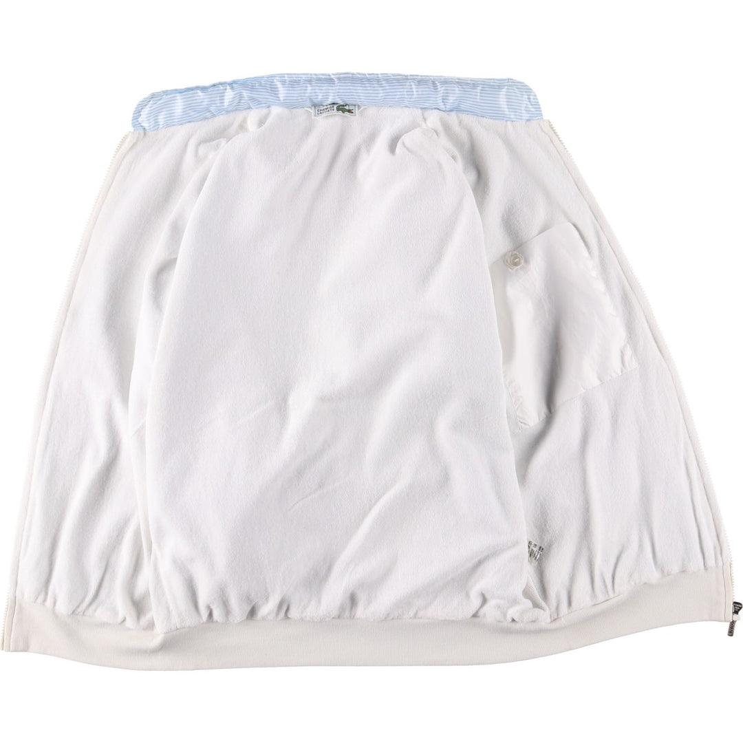 Vintage 1980'S Lacoste CHEMISE French Lacoste Stripe Pattern Windbreaker, Made in France, Size 3, Men's Size Small polyester Blue type light blue Vintage Second Hand