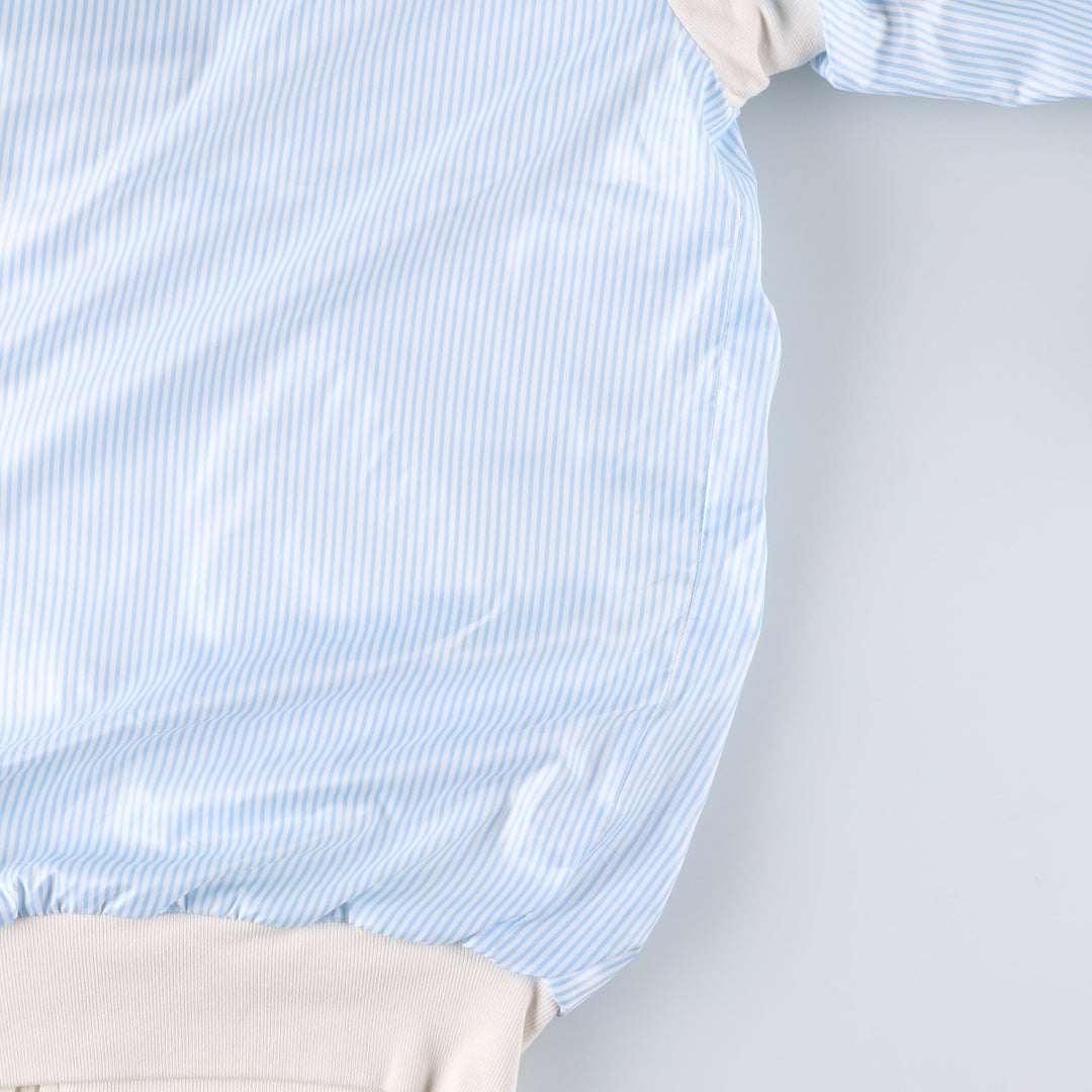 Vintage 1980'S Lacoste CHEMISE French Lacoste Stripe Pattern Windbreaker, Made in France, Size 3, Men's Size Small polyester Blue type light blue Vintage Second Hand