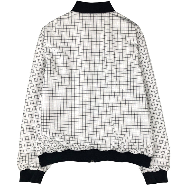 Lacoste LACOSTE SPORT Check Pattern Windbreaker, Men's XL polyester white type Vintage Second Hand