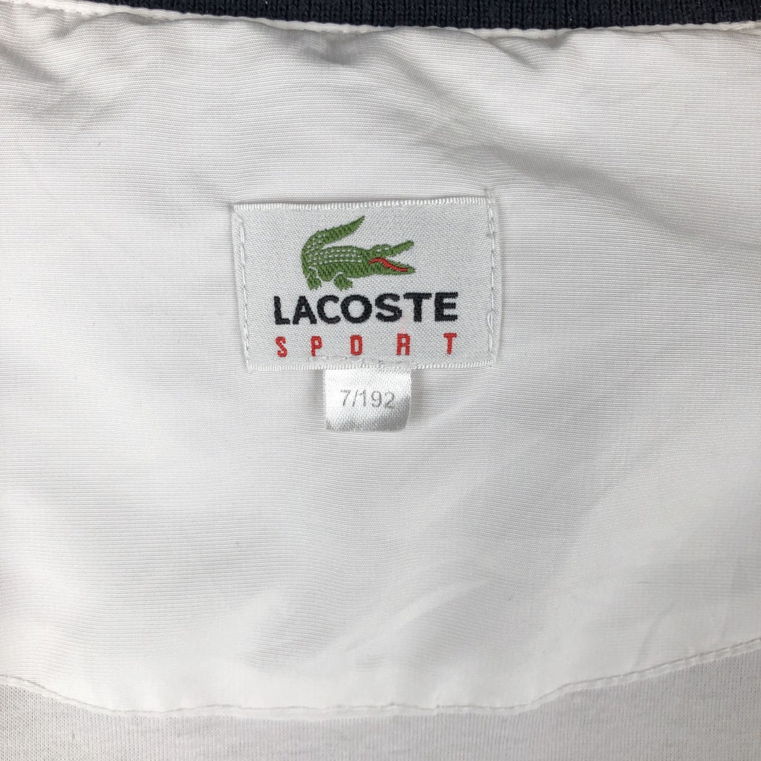 Lacoste LACOSTE SPORT Check Pattern Windbreaker, Men's XL polyester white type Vintage Second Hand