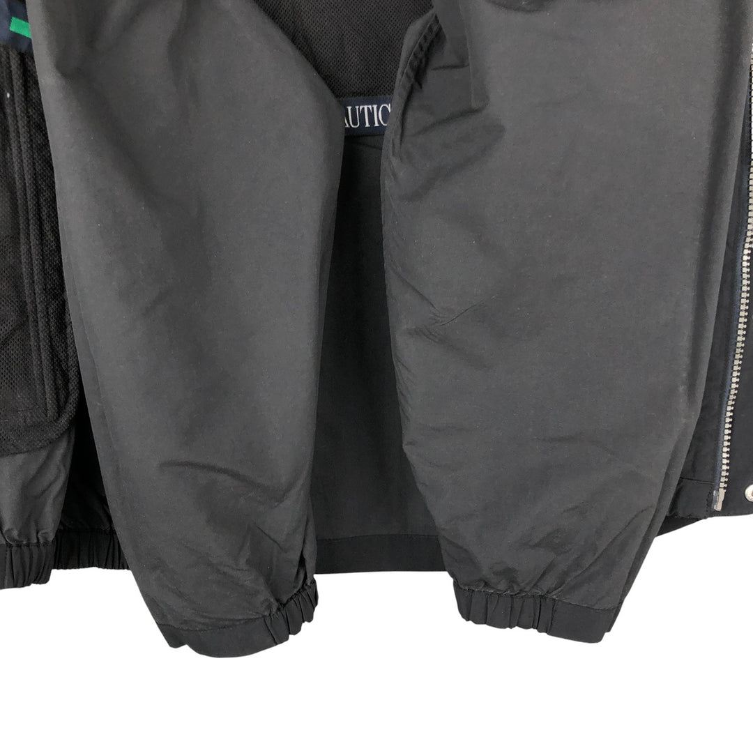 NAUTICA Sailing Jacket, Men's Size L Nylon black type Vintage Second Hand
