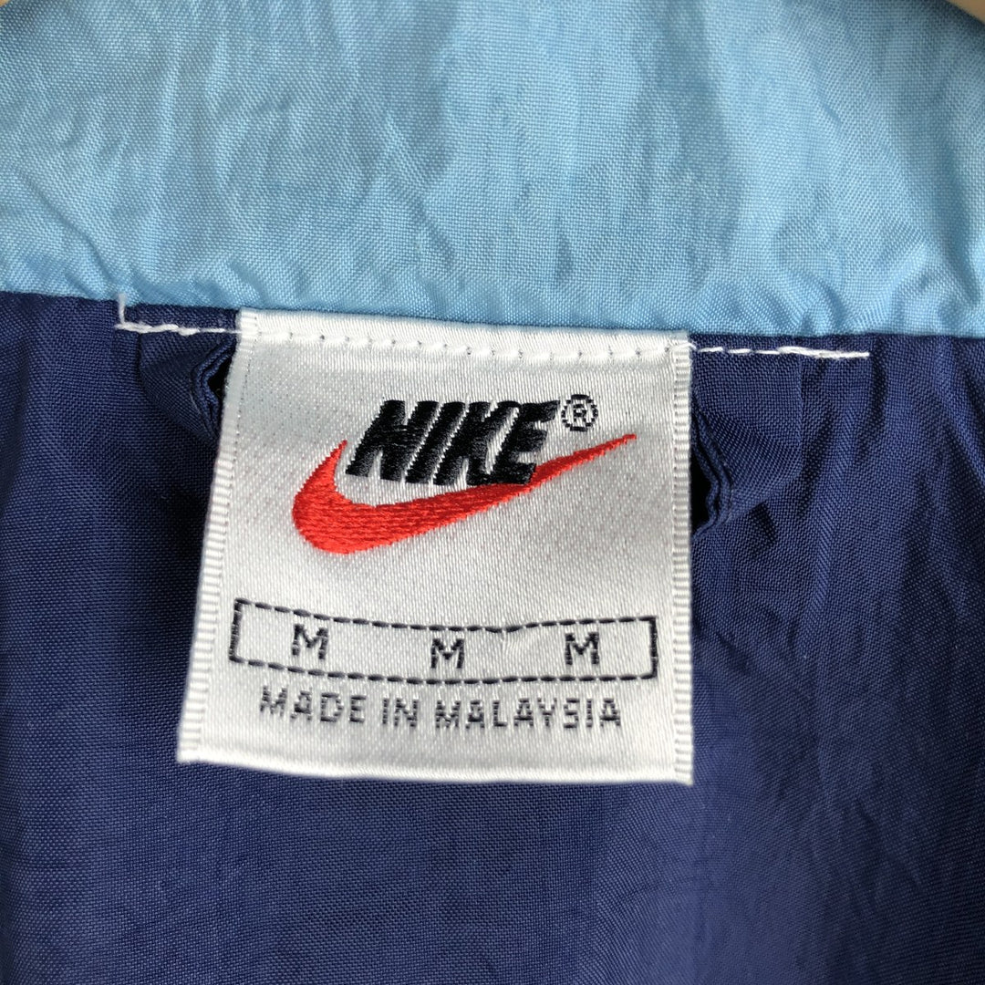 Vintage 90'S Nike hooded windbreaker, size M, men's polyester navy blue type Vintage Second Hand