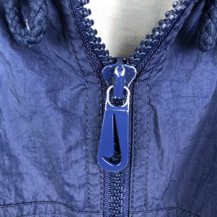 Vintage 90'S Nike hooded windbreaker, size M, men's polyester navy blue type Vintage Second Hand