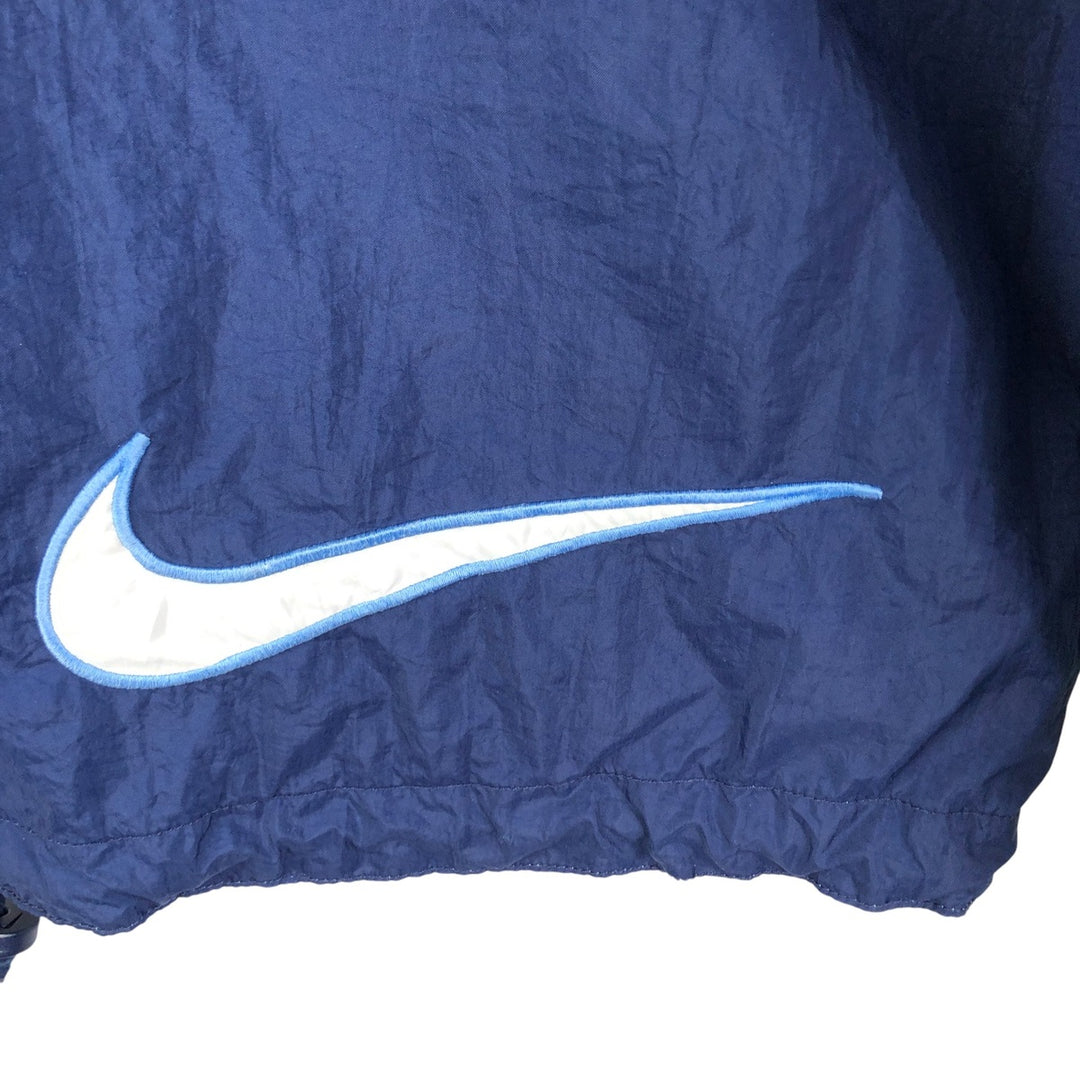 Vintage 90'S Nike hooded windbreaker, size M, men's polyester navy blue type Vintage Second Hand