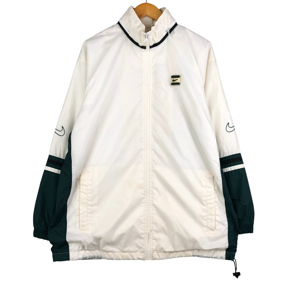 90'S Nike Windbreaker Men's M Size Vintage polyester white type Vintage Second Hand