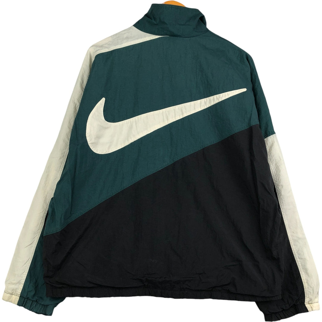 90'S Nike NIKE Back Logo Nylon Jacket Men's Size L Vintage unclear green type Vintage Second Hand