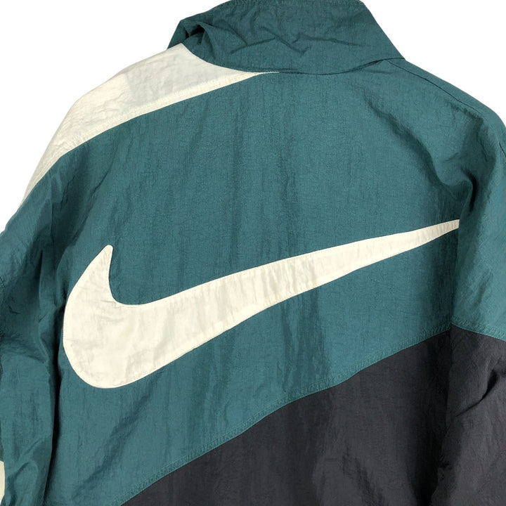 90'S Nike NIKE Back Logo Nylon Jacket Men's Size L Vintage unclear green type Vintage Second Hand