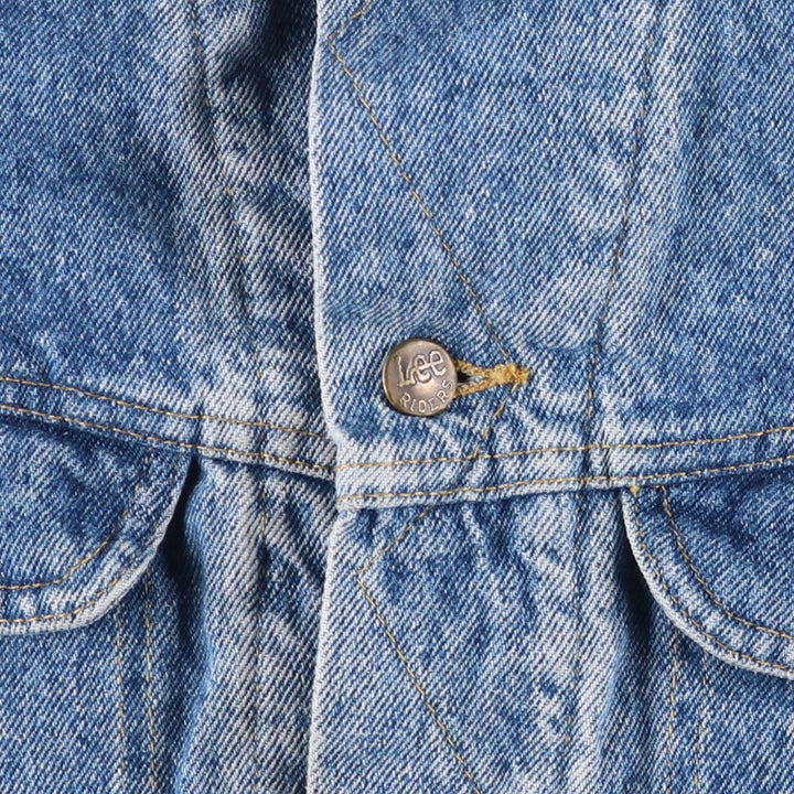 Vintage Lee STORM RIDER denim jacket from the 1980'S and 1990s, size XL, men's. cotton blue type Vintage Second Hand