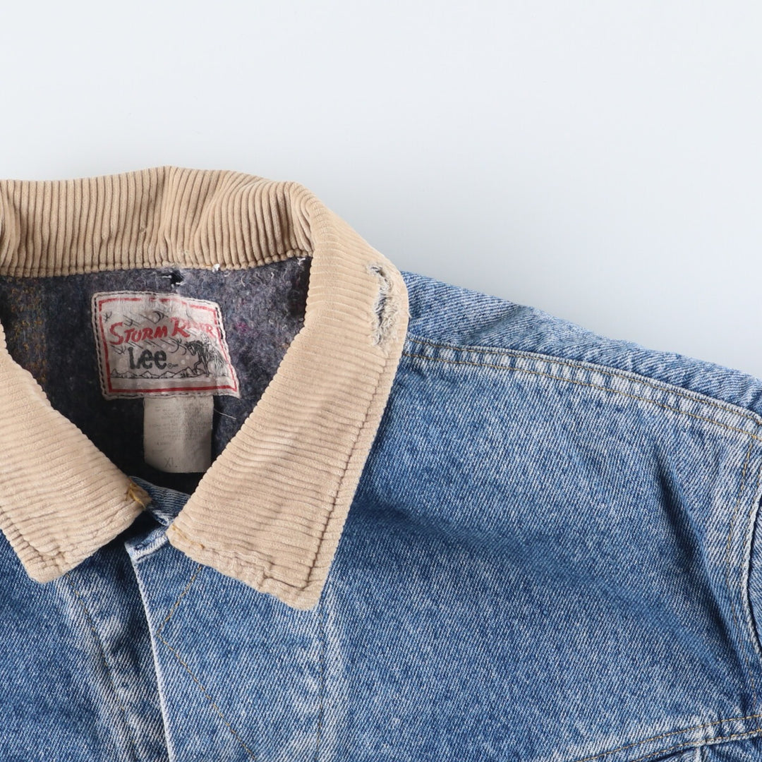 Vintage Lee STORM RIDER denim jacket from the 1980'S and 1990s, size XL, men's. cotton blue type Vintage Second Hand