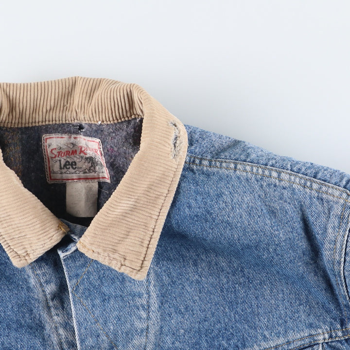 Vintage Lee STORM RIDER denim jacket from the 1980'S and 1990s, size XL, men's. cotton blue type Vintage Second Hand