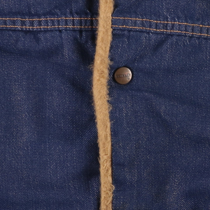 Vintage 1970'S Maverick Blue Bell Bat-Dyed Denim Jacket, Made in USA, Men's Size Small unclear blue type Vintage Second Hand