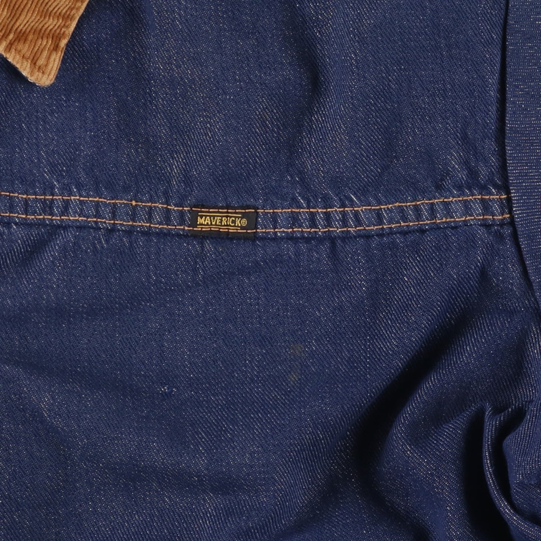 Vintage 1970'S Maverick Blue Bell Bat-Dyed Denim Jacket, Made in USA, Men's Size Small unclear blue type Vintage Second Hand