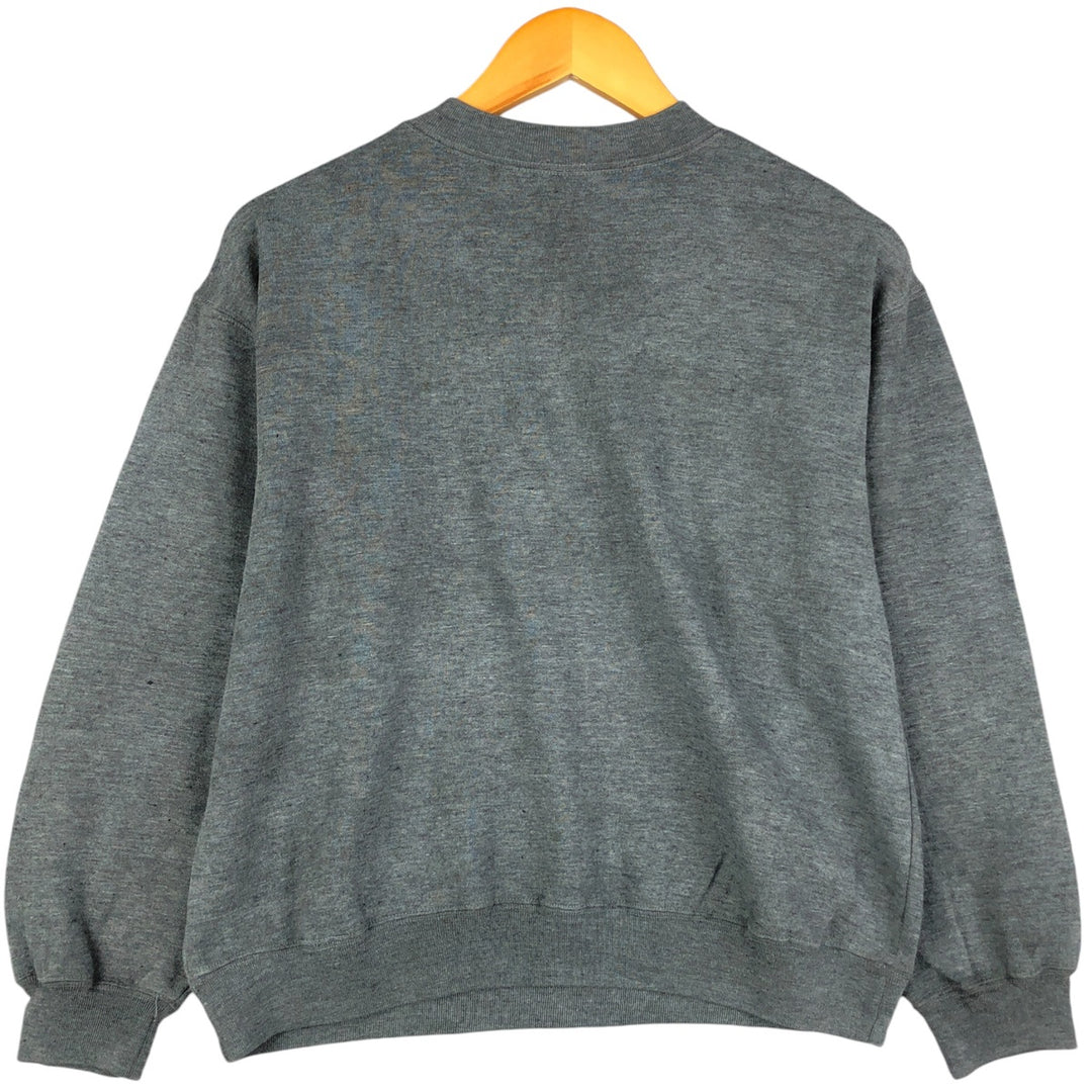 Henley neck plain blank sweatshirt, women's size M unclear gray type Vintage Second Hand