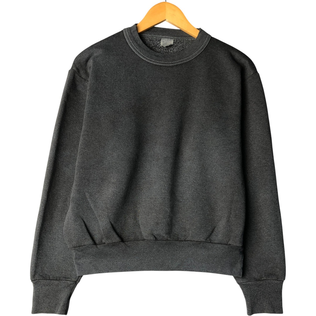 Vintage 90'S UNITE Windjammer plain blank sweatshirt, size M, men's cotton Charcoal Vintage Second Hand