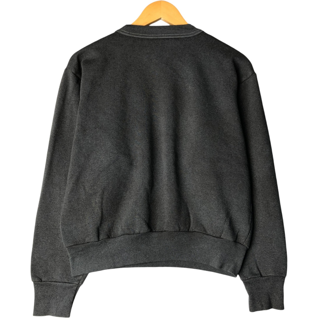 Vintage 90'S UNITE Windjammer plain blank sweatshirt, size M, men's cotton Charcoal Vintage Second Hand