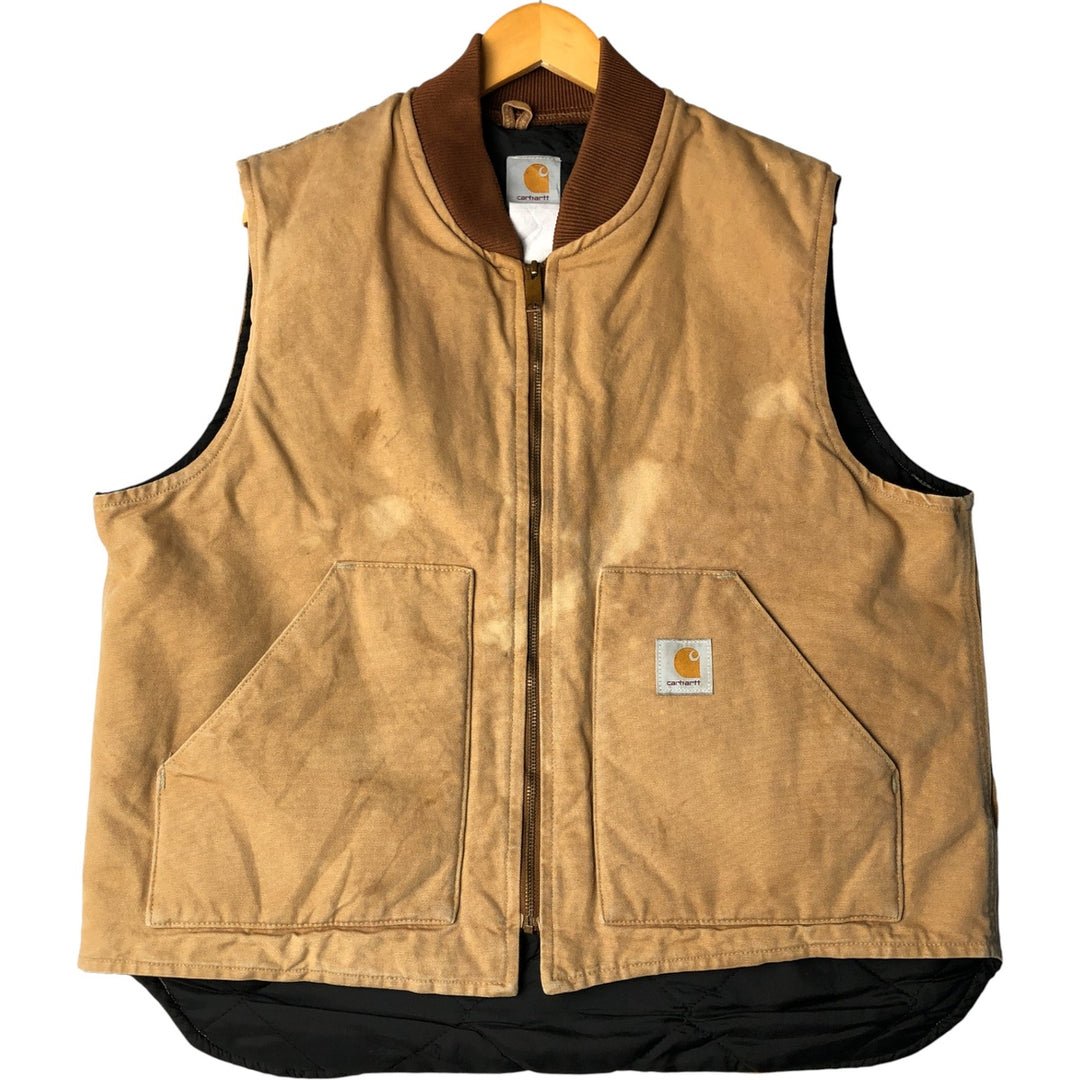 Carhartt Classic Padded Duck Vest, Men's XL unclear beige type brown Vintage Second Hand