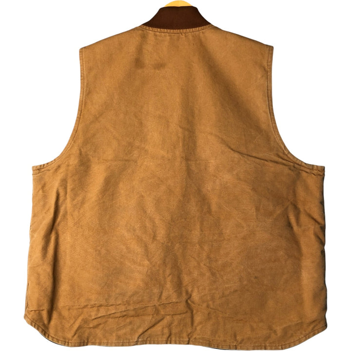 2000'S Carhartt Classic Padded Duck Vest, Men's XXL cotton brown type Vintage Second Hand