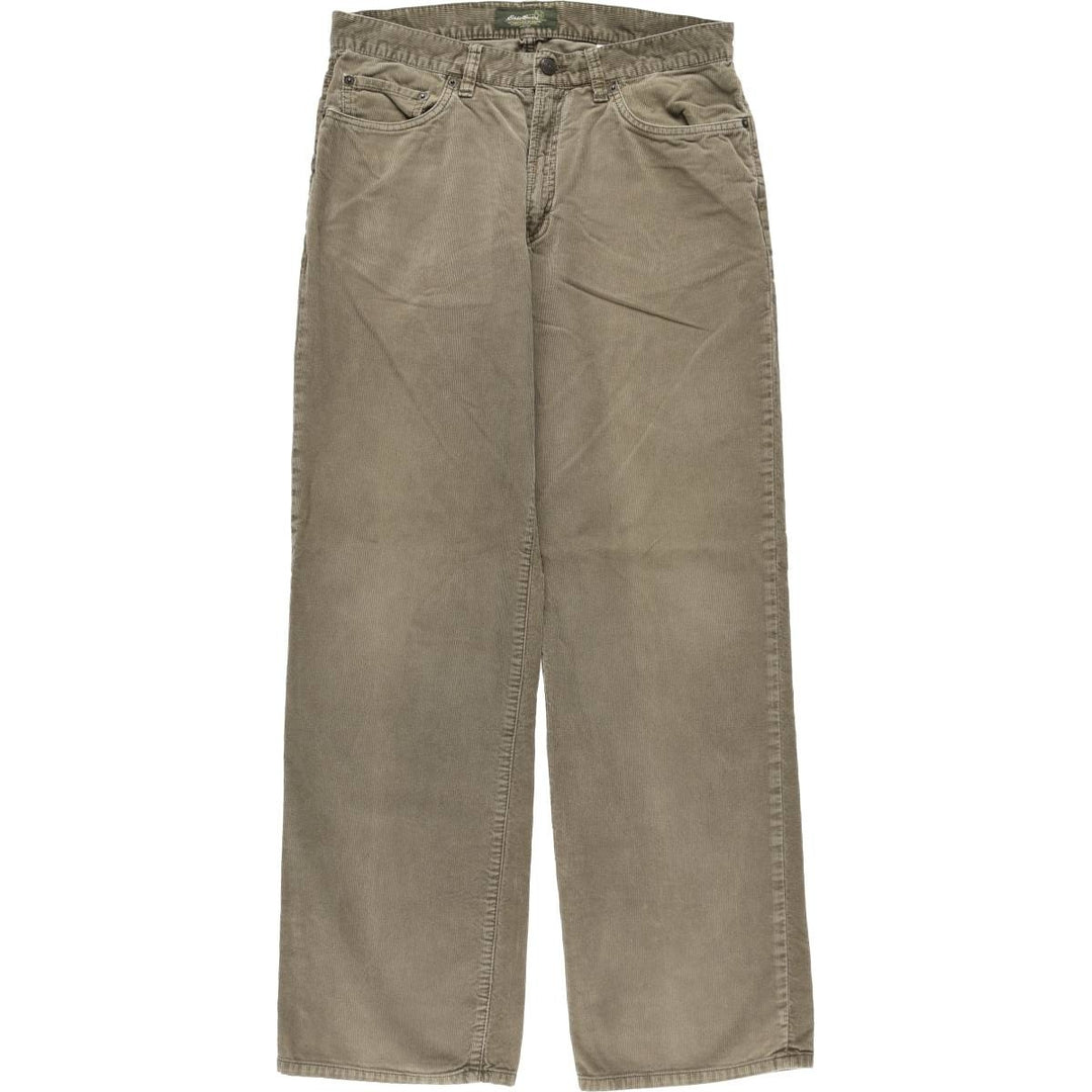 Eddie Bauer Straight Fit Corduroy Pants, Men's, Size 34 cotton Khaki type Vintage Second Hand
