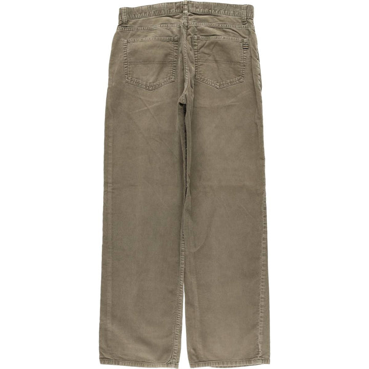 Eddie Bauer Straight Fit Corduroy Pants, Men's, Size 34 cotton Khaki type Vintage Second Hand
