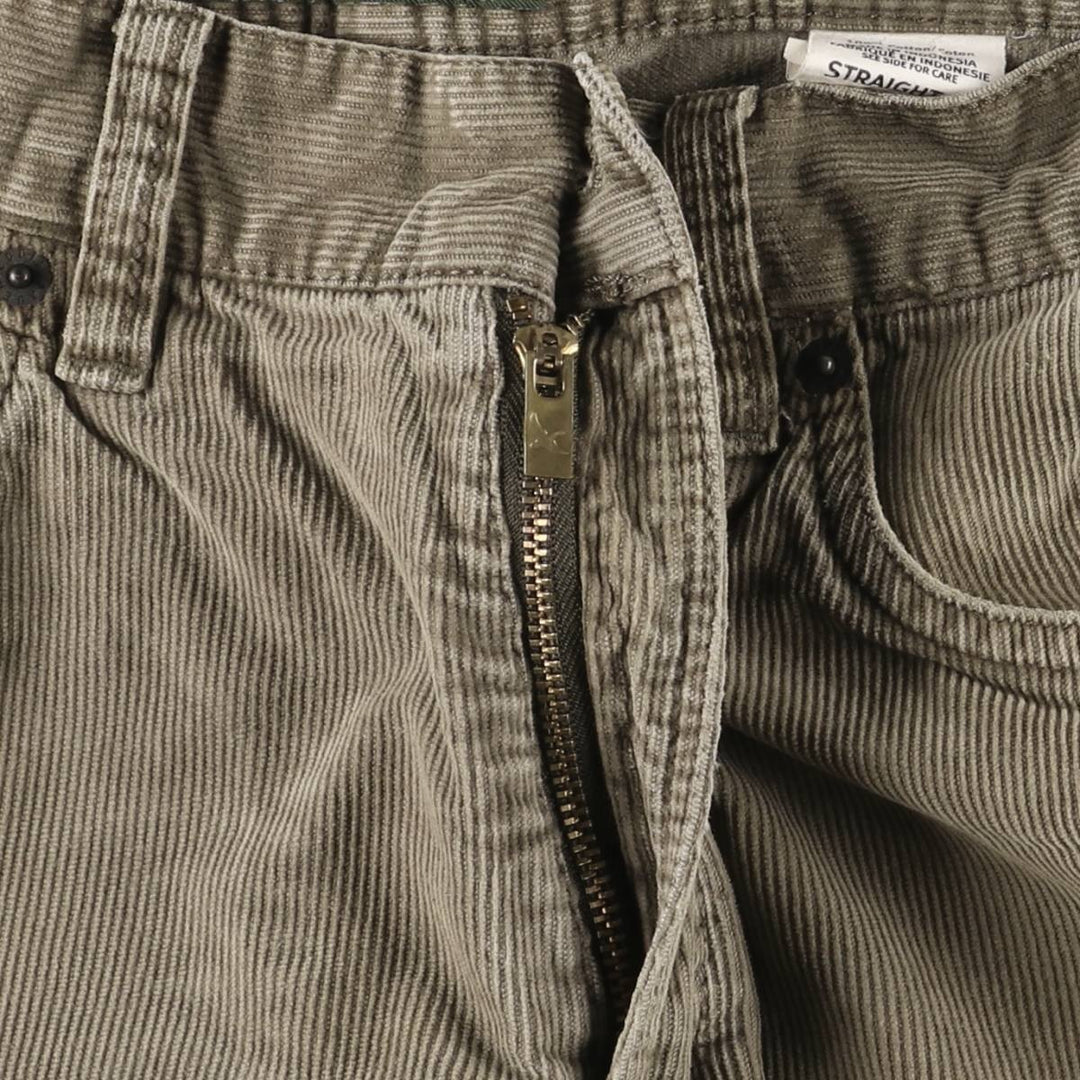 Eddie Bauer Straight Fit Corduroy Pants, Men's, Size 34 cotton Khaki type Vintage Second Hand