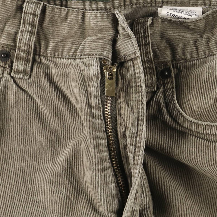 Eddie Bauer Straight Fit Corduroy Pants, Men's, Size 34 cotton Khaki type Vintage Second Hand