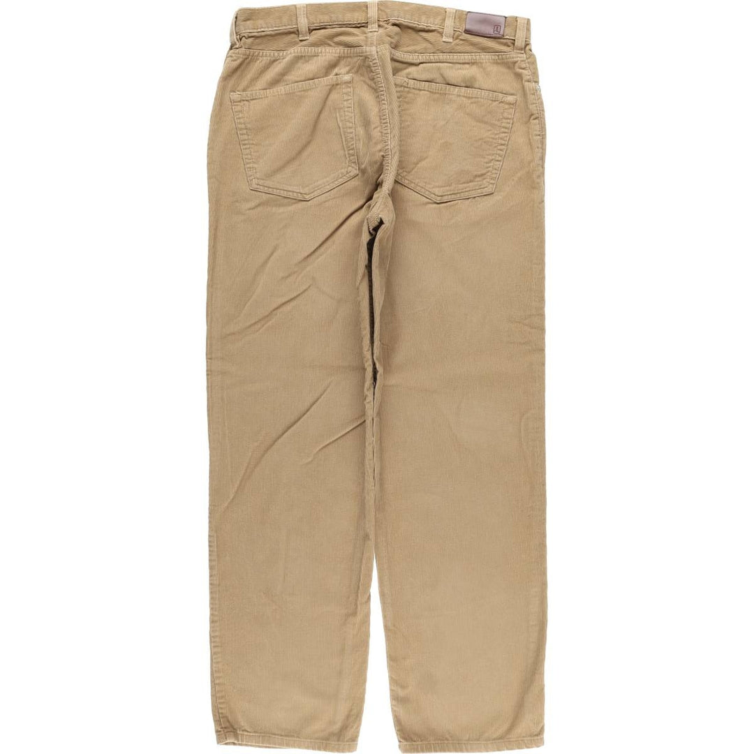 LANDS' END TRADITIONAL FIT Corduroy Pants, Men's, Size 35 cotton Beige type Vintage Second Hand