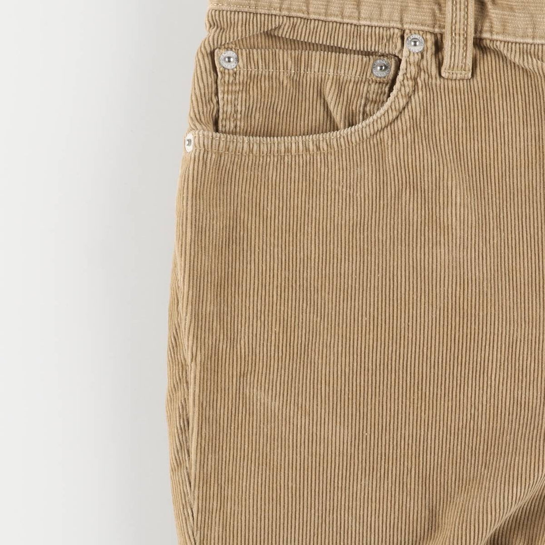 LANDS' END TRADITIONAL FIT Corduroy Pants, Men's, Size 35 cotton Beige type Vintage Second Hand