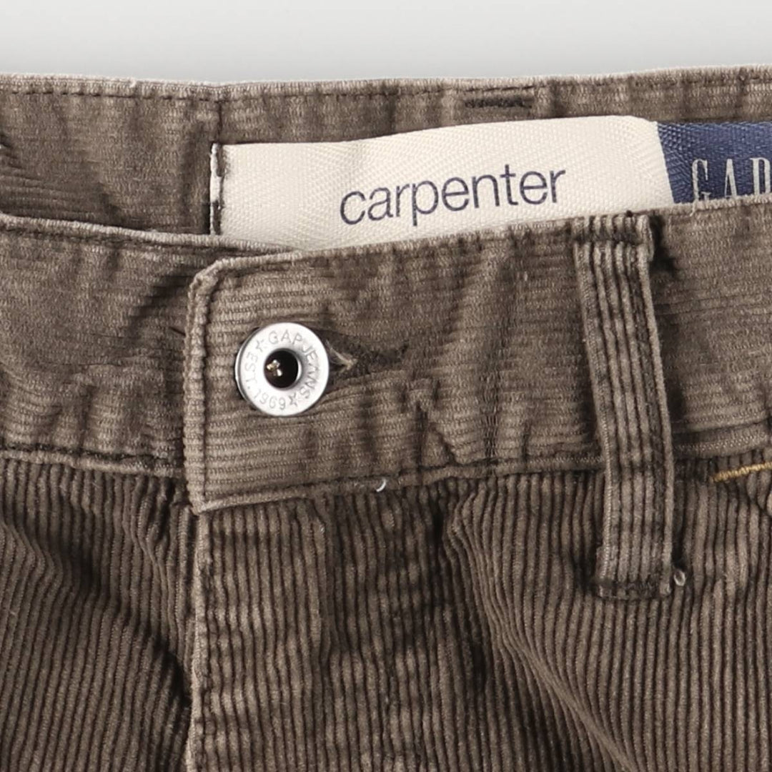 GAP Carpenter Corduroy Pants, Painter Pants, Men's, Size W33 cotton brown type Vintage Second Hand