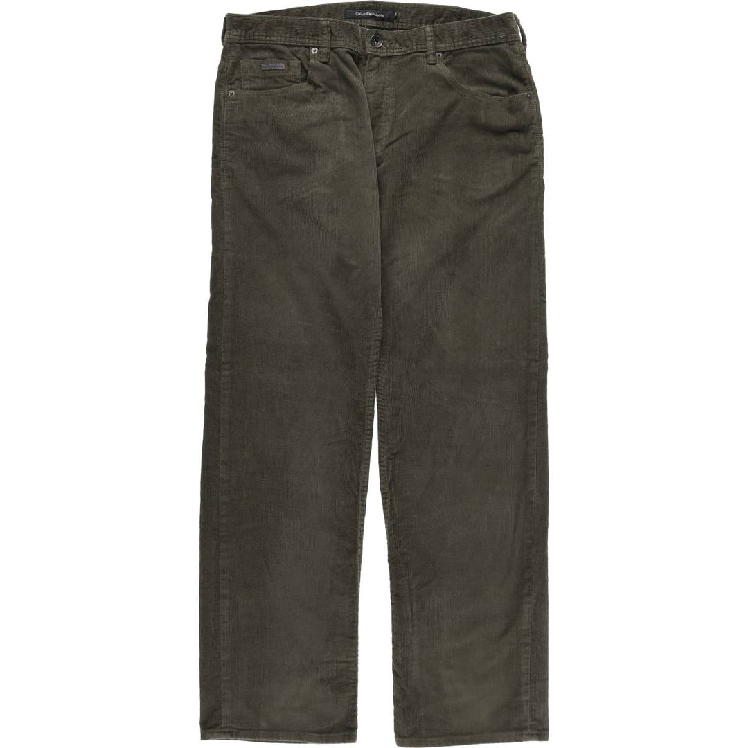Calvin Klein Jeans corduroy pants, men's size W36 cotton Khaki type Vintage Second Hand