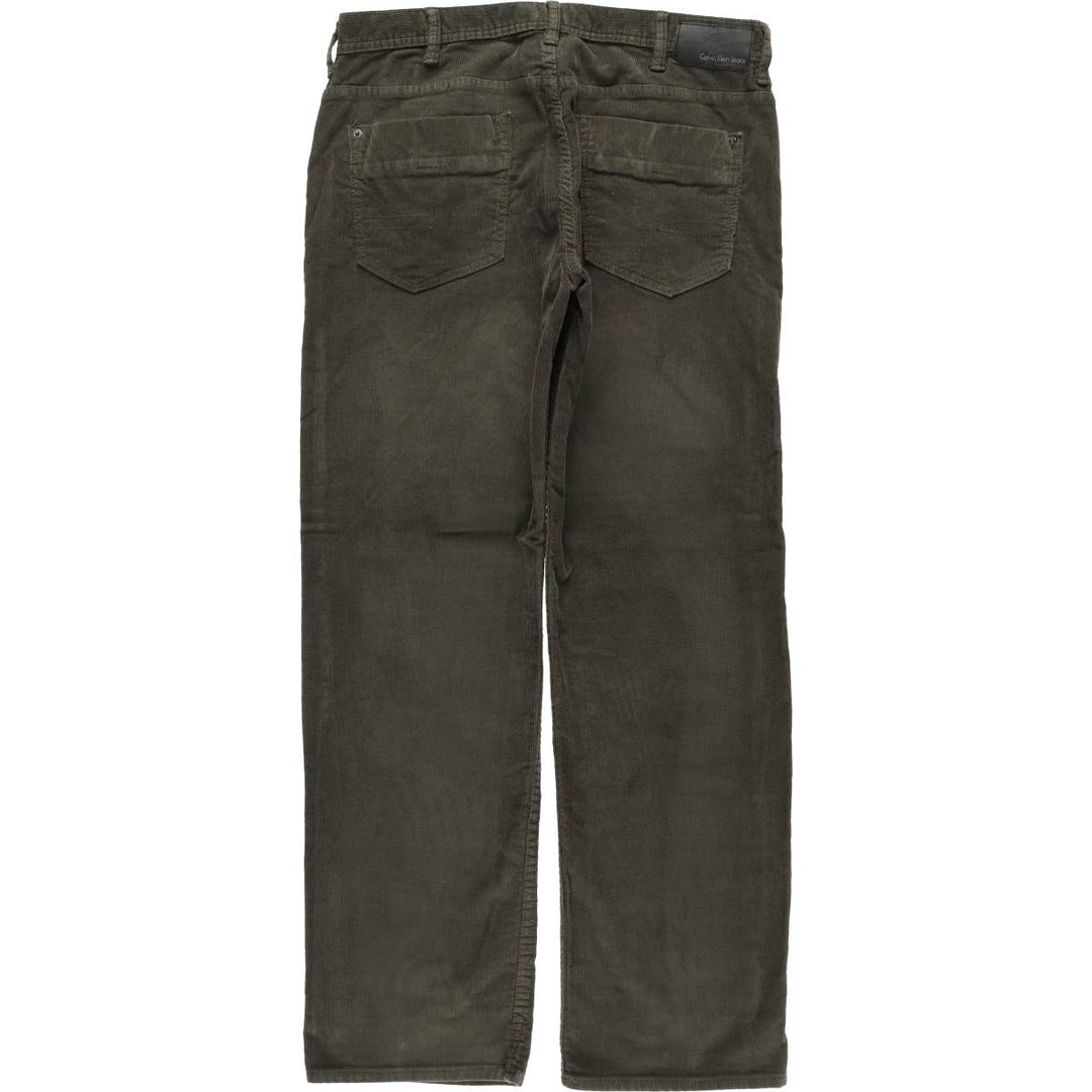 Calvin Klein Jeans corduroy pants, men's size W36 cotton Khaki type Vintage Second Hand