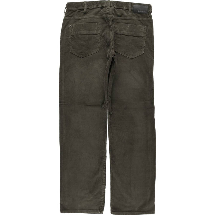Calvin Klein Jeans corduroy pants, men's size W36 cotton Khaki type Vintage Second Hand