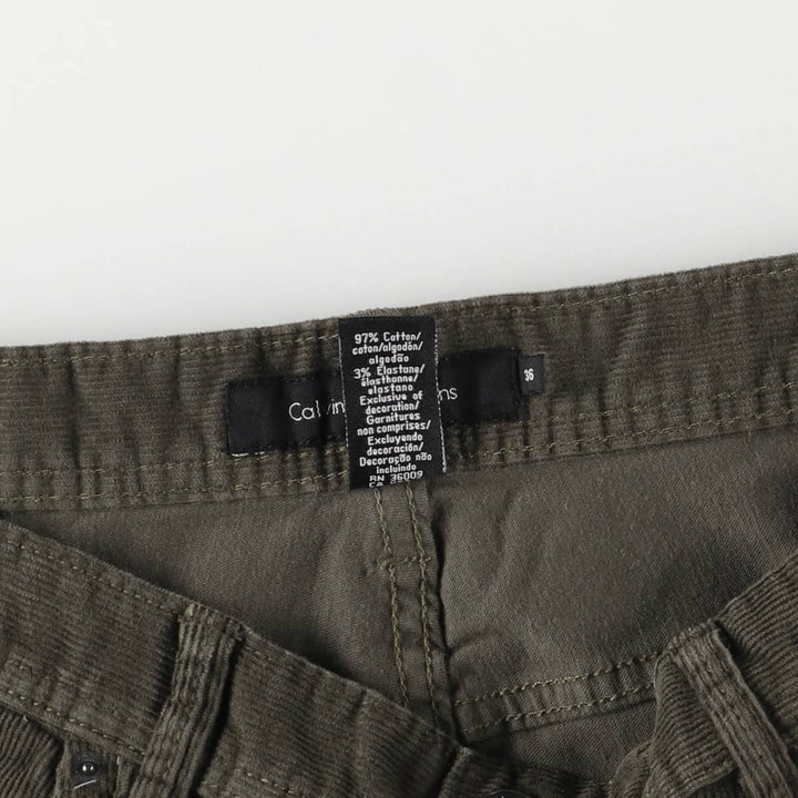 Calvin Klein Jeans corduroy pants, men's size W36 cotton Khaki type Vintage Second Hand