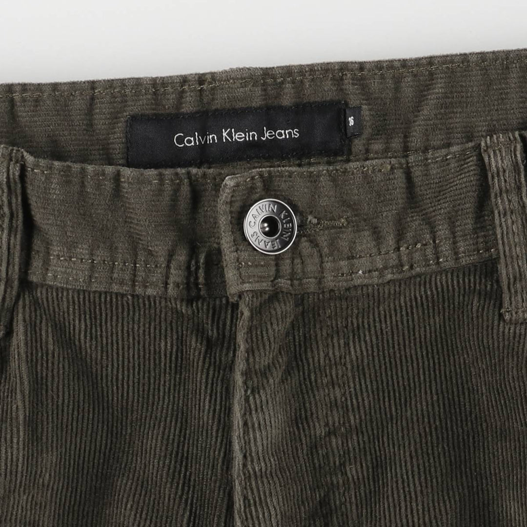Calvin Klein Jeans corduroy pants, men's size W36 cotton Khaki type Vintage Second Hand