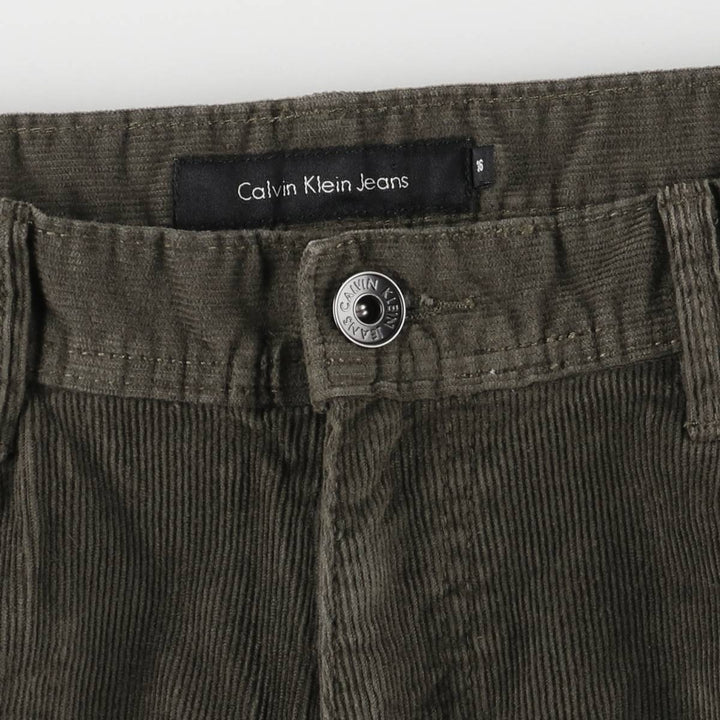 Calvin Klein Jeans corduroy pants, men's size W36 cotton Khaki type Vintage Second Hand
