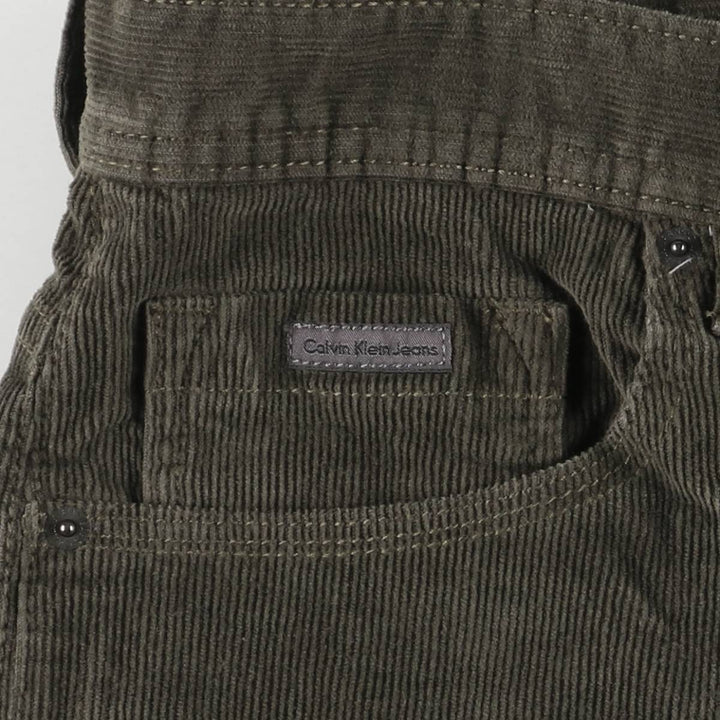 Calvin Klein Jeans corduroy pants, men's size W36 cotton Khaki type Vintage Second Hand
