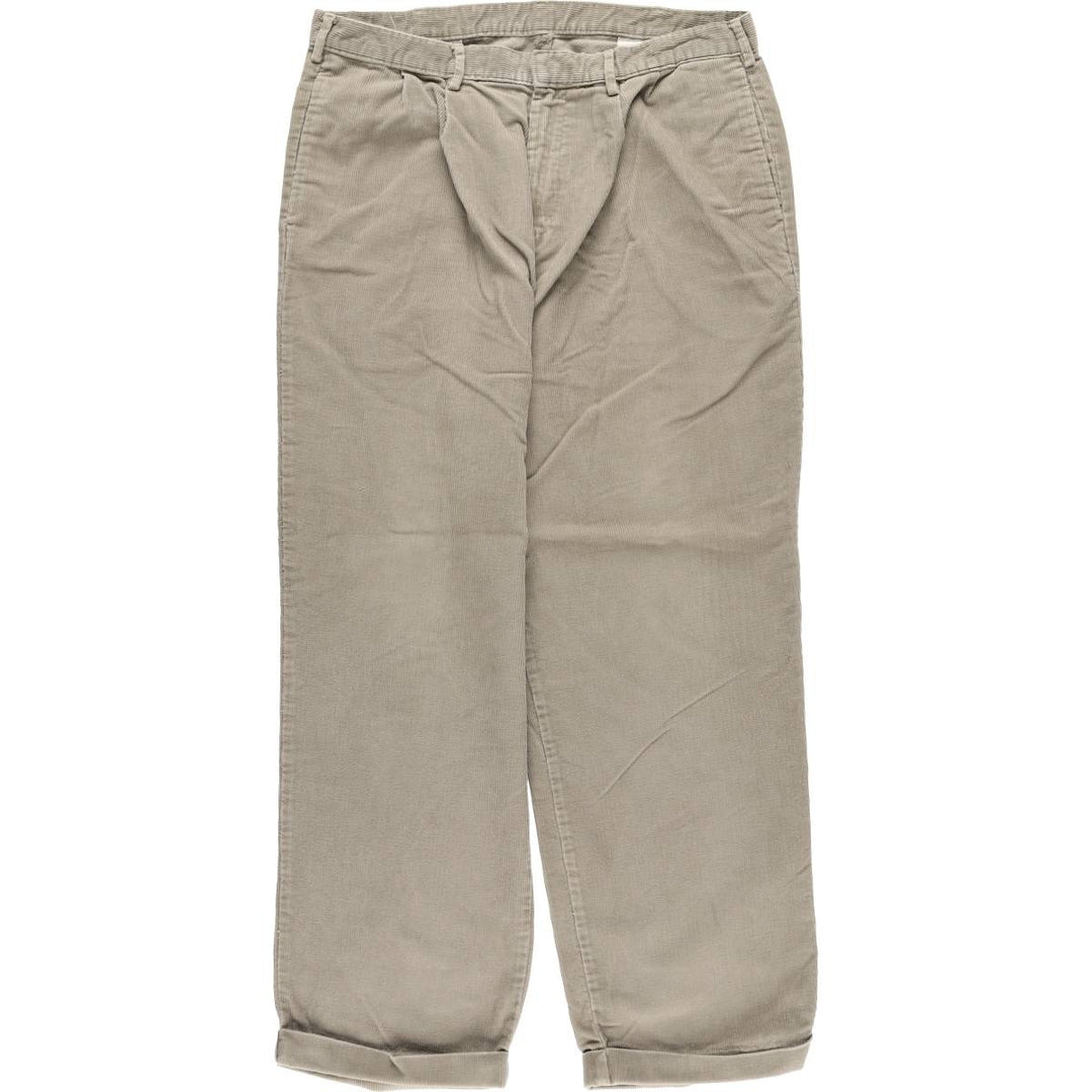 Dockers Recode Two-Pleated Corduroy Pants, Men's, Size W37 cotton Beige type Vintage Second Hand