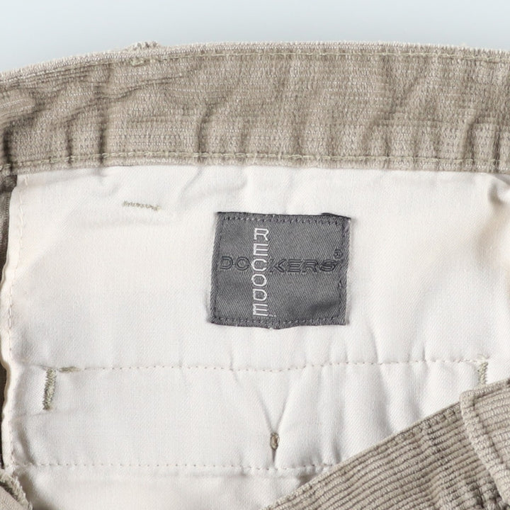 Dockers Recode Two-Pleated Corduroy Pants, Men's, Size W37 cotton Beige type Vintage Second Hand