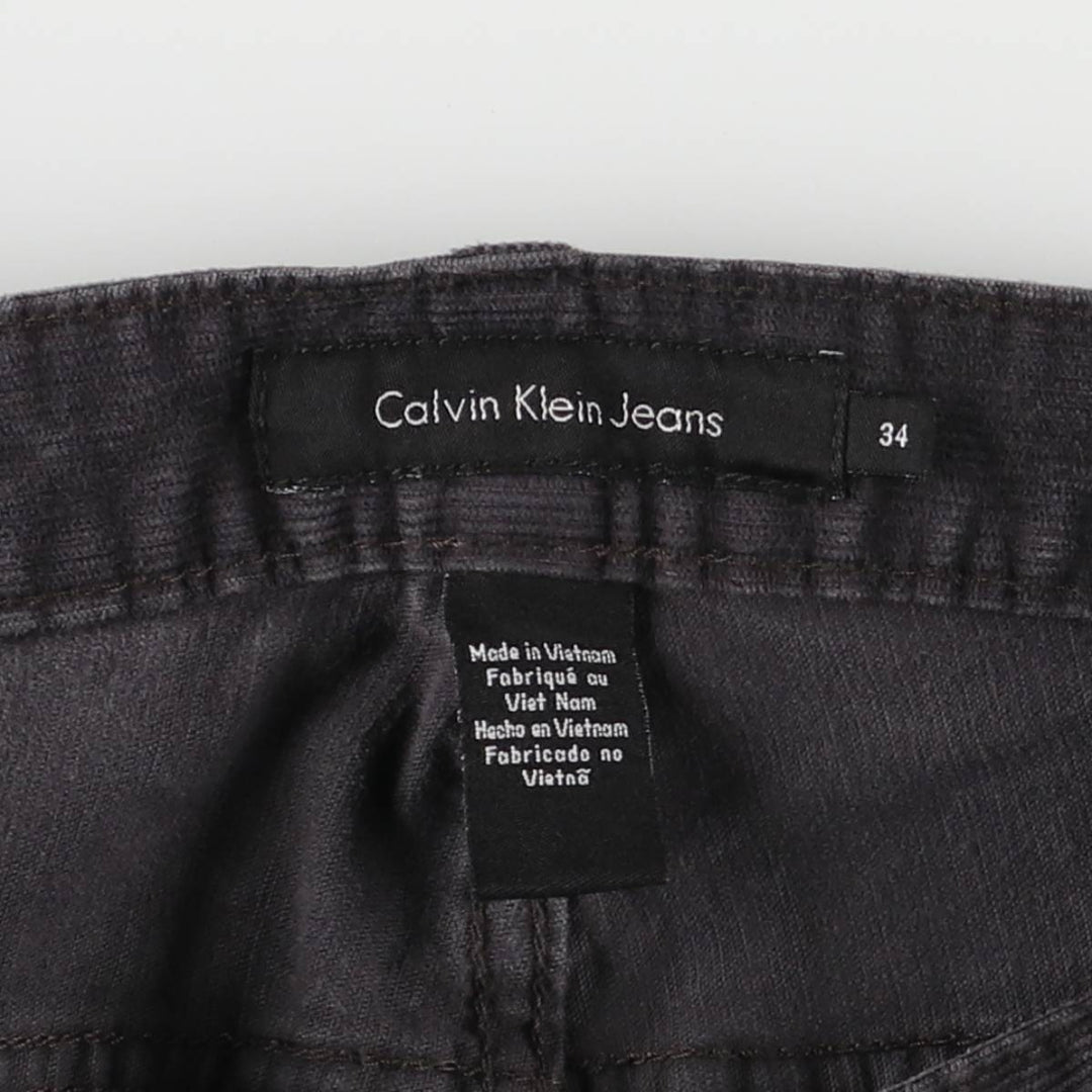 Calvin Klein Jeans corduroy pants for men, size W35 cotton black type Vintage Second Hand