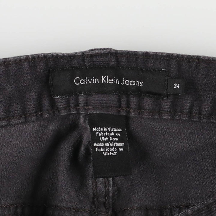 Calvin Klein Jeans corduroy pants for men, size W35 cotton black type Vintage Second Hand