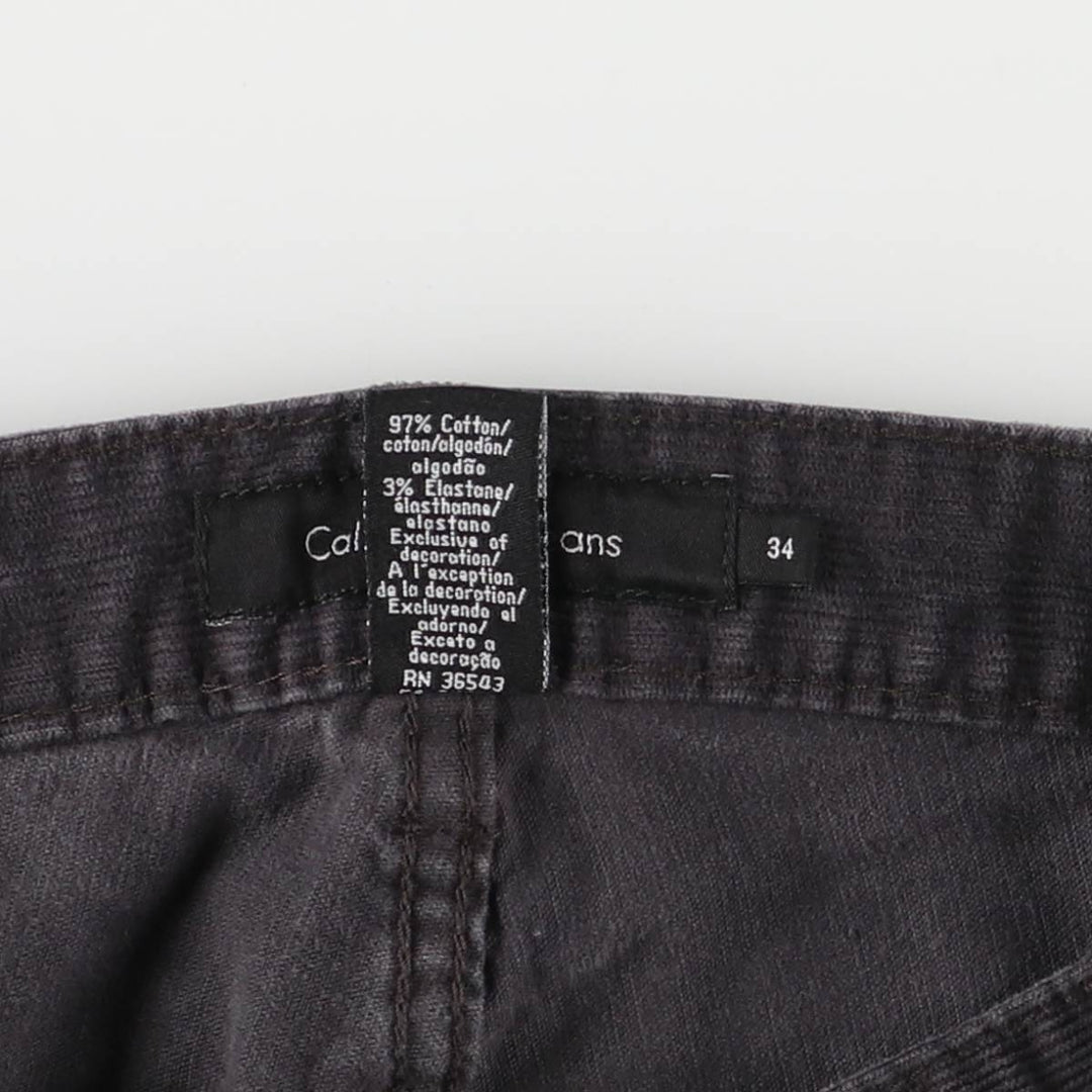 Calvin Klein Jeans corduroy pants for men, size W35 cotton black type Vintage Second Hand