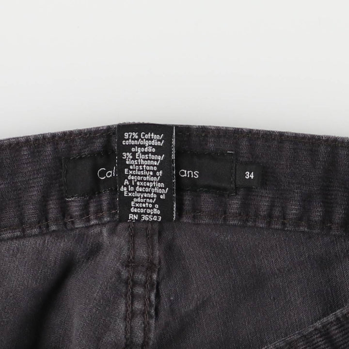 Calvin Klein Jeans corduroy pants for men, size W35 cotton black type Vintage Second Hand