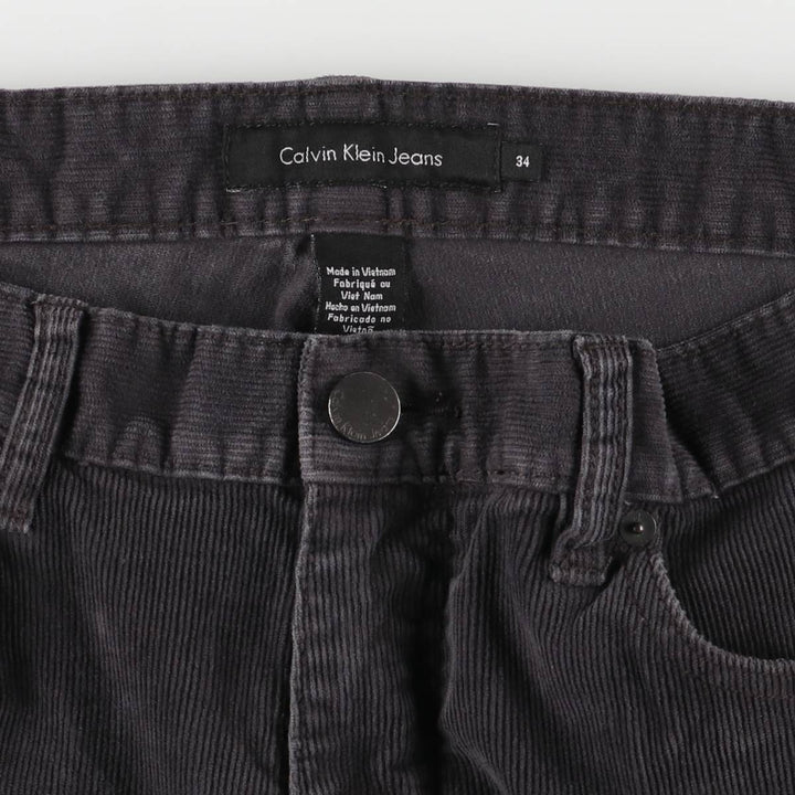 Calvin Klein Jeans corduroy pants for men, size W35 cotton black type Vintage Second Hand